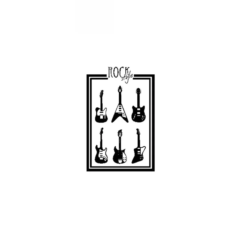 

Interesting Guitar Car Sticker Fashion Window Cover Scratch Decal Pvc Decal for All Kinds of Cars Black/white, 13CM *7CM