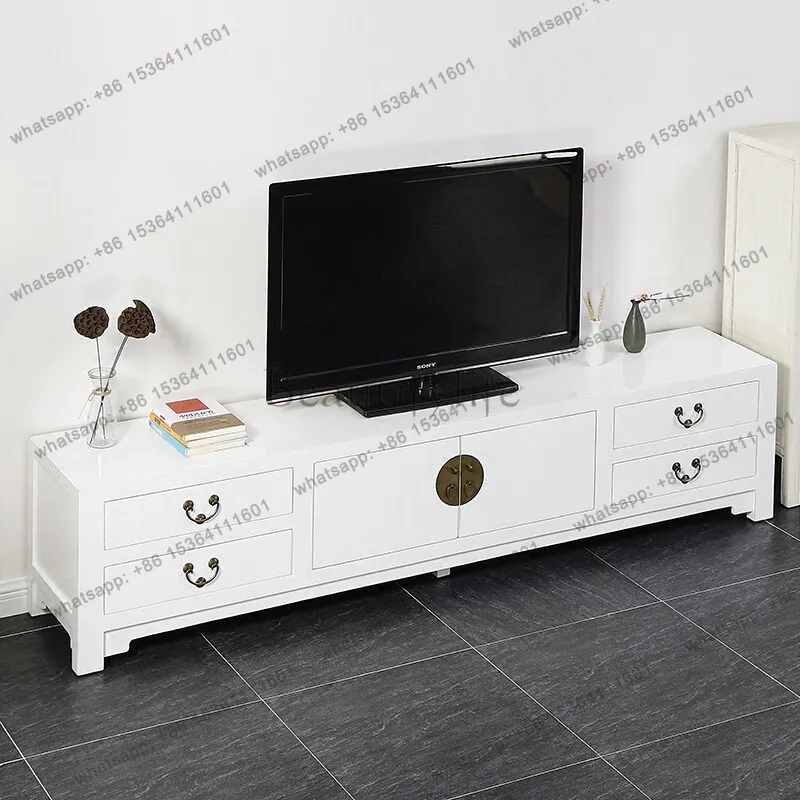 XX. Chinese neoclassical imitation living room solid wood TV cabinet/custom