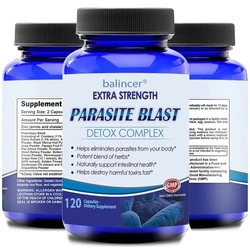 Antibacterial PARASITE BLAST, Removes All Body Parasites, Natural Gut Health, Cleans Colon Detox + Cleanse, Liver Immunity