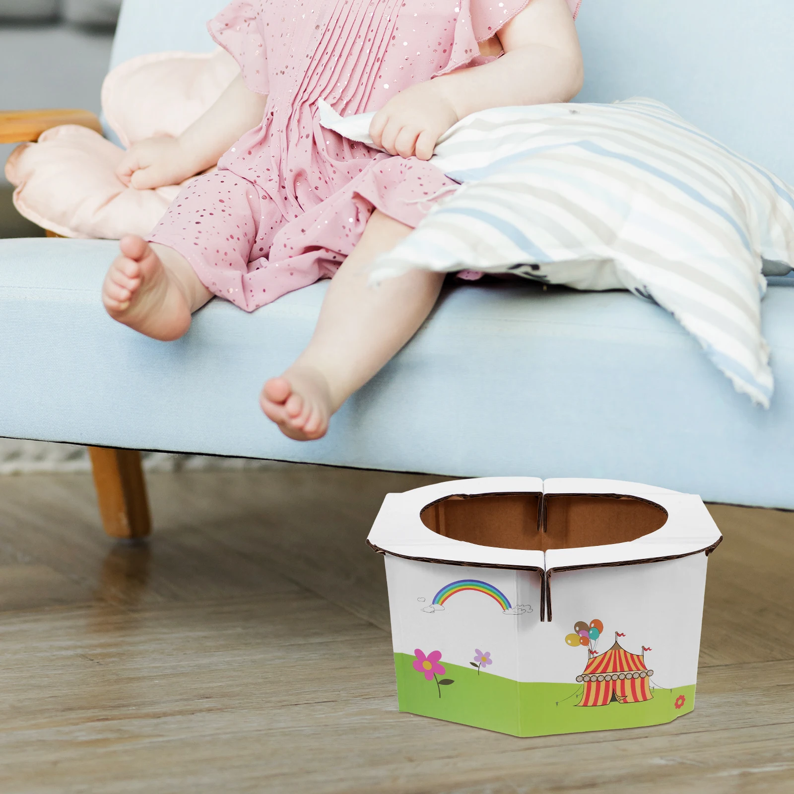 Foldable Baby Toilet Paper Travel Potty Trainer Portable Lightweight Compact Easy Use Outdoor Car Trip Disposable Safe Material