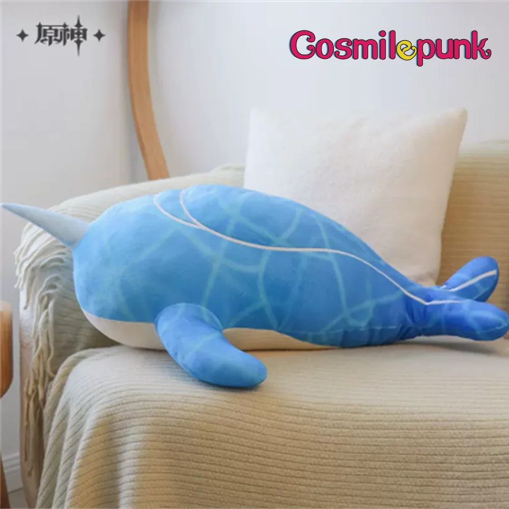 

miHoYo Official Game Genshin Impact Tartaglia Whale Plush Pillow Doll Toy Cute Cosplay Props