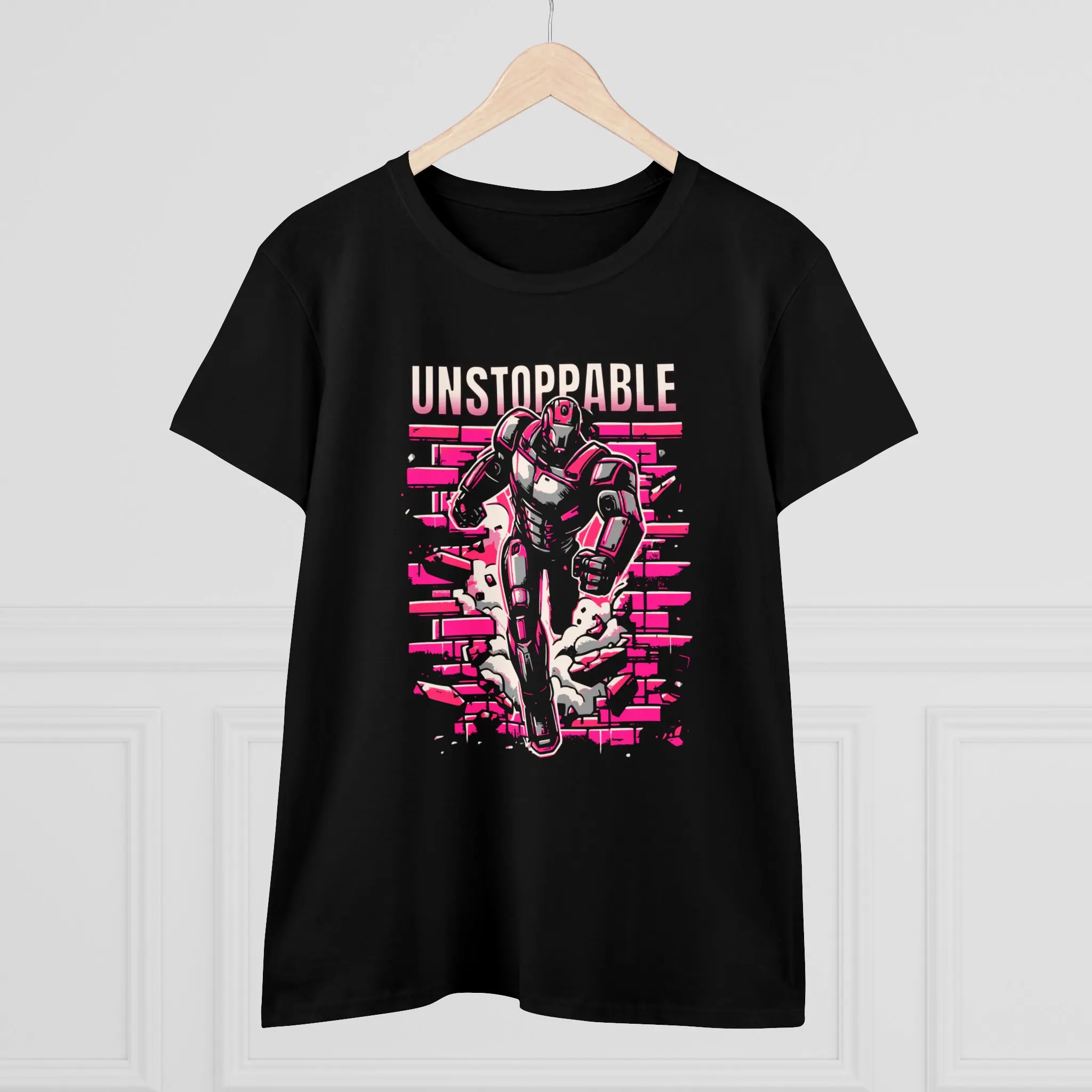 Unstoppable Robot Women's Midweight Cotton T Shirt