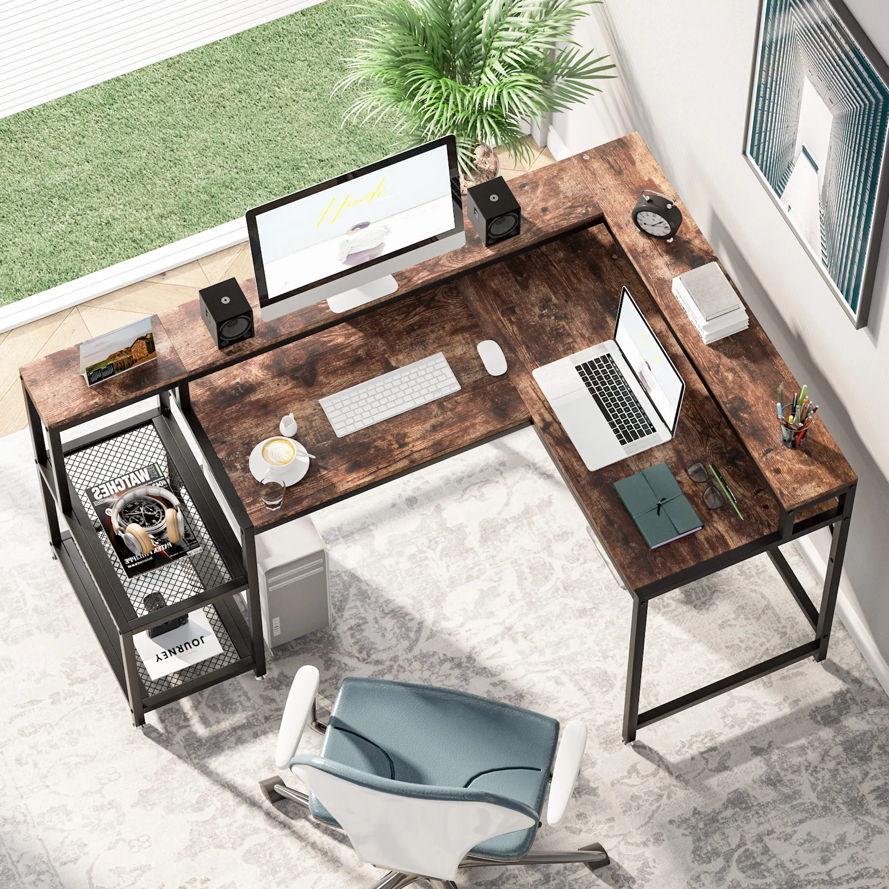 New Style Office Desk Home Large Corner Studio Office Computer Desk Home Design