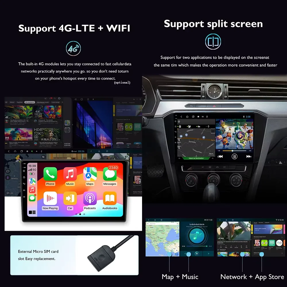 For Volkswagen VW Magotan Passat B8 2015 2016 2017 2018 2019 2020 2021 Android 15 2K QLED Car Radio Carplay Multimedia 4G BT DSP
