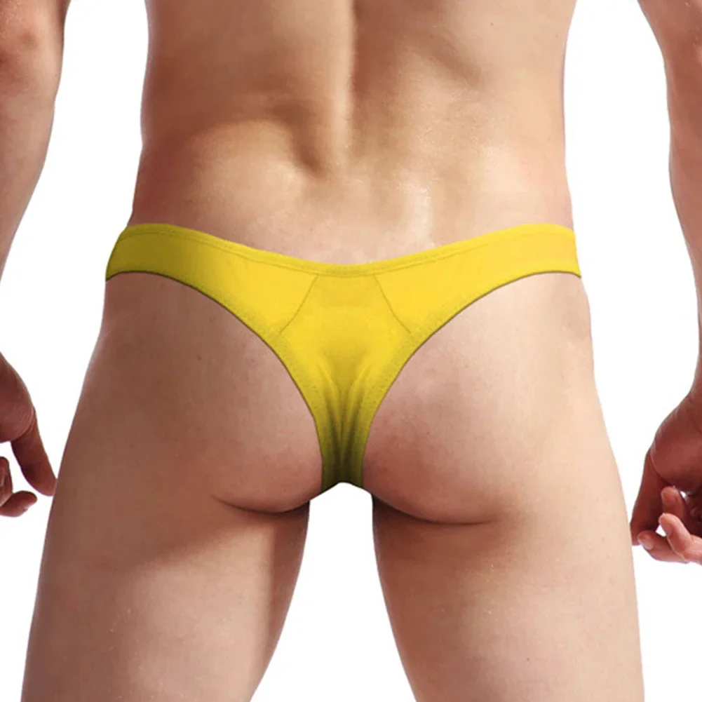 남성용 초박형 란제리 통기성 속옷 저층 T 백 시시 U 볼록한 주머니 가죽 끈 g 스트링 팬티 팬티 속옷