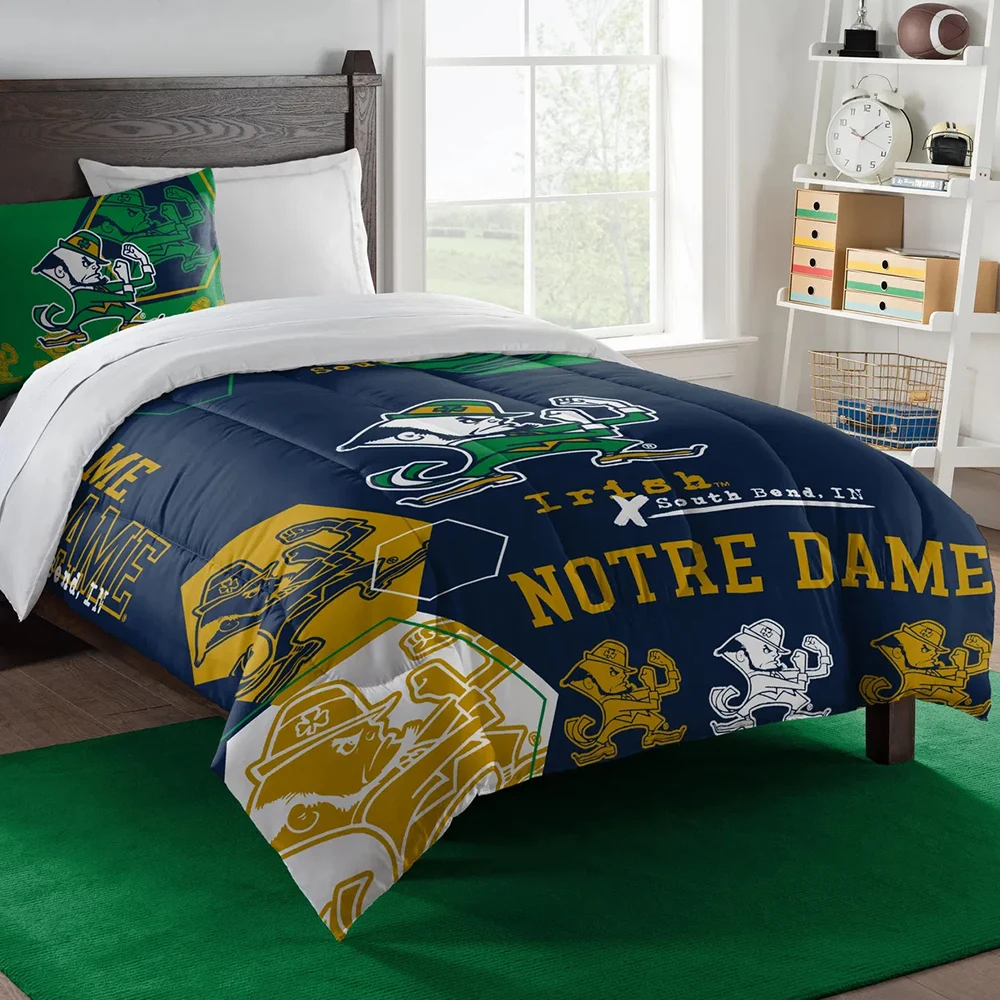 

Notre Dame OFFICIAL Collegiate Hexagon Twin Comforter Sham Set