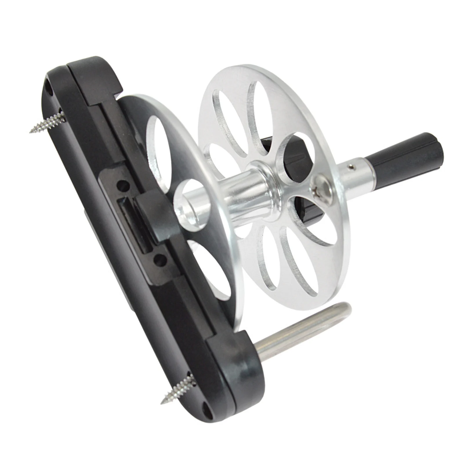 Strong Aluminum Alloy Spear Reel Adjustable Elasticity for Flexibility Foldable Handle Compatible with Multiple Spearguns