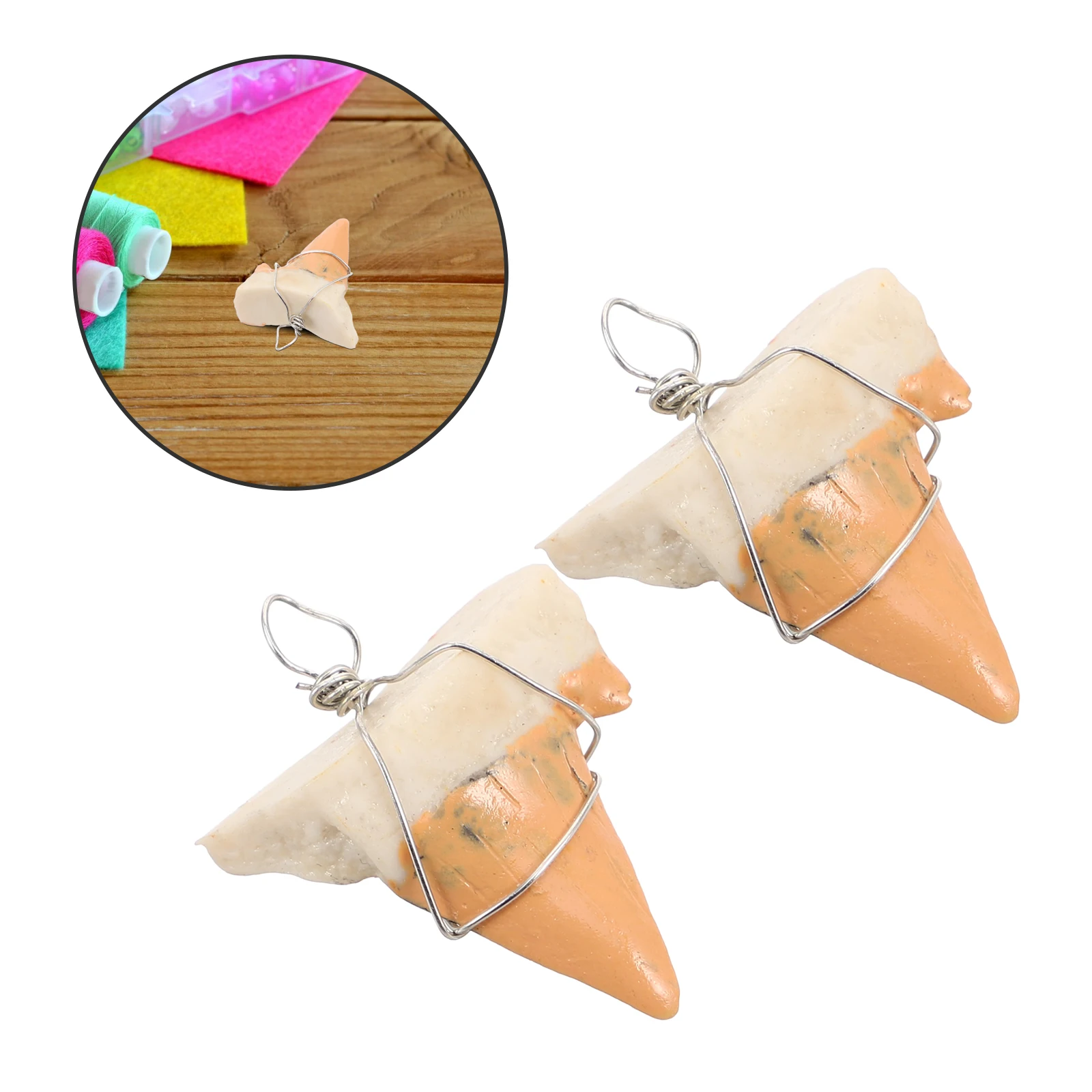 

2pcs Pendant Necklace Unique Polished Jewelry For Outdoor Rafting Sailing Cool Charm Beach Accessories Gift