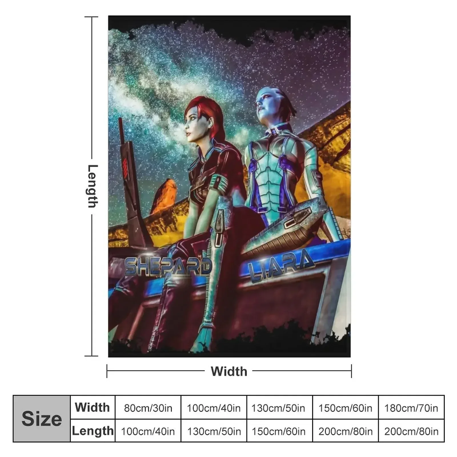 Mass Effect - Shepard & Liara Throw Blanket Winter beds Single Soft Plush Plaid Baby Blankets Sofas Of Decoration Blankets