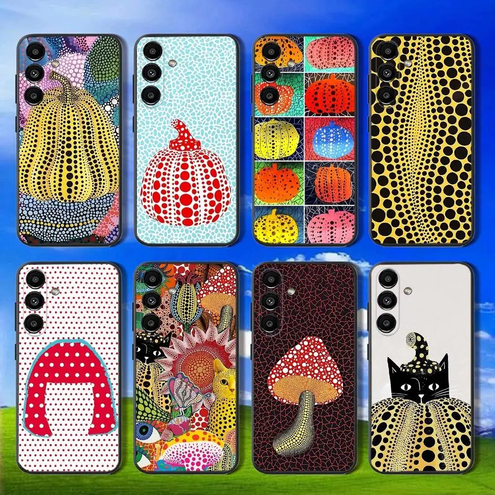 

Yayoi Kusama Pumpkin Phone Case For Samsung Galaxy A13,A21s,A22,A31,A32,A52,A53,A71,A80,Soft Black Shell