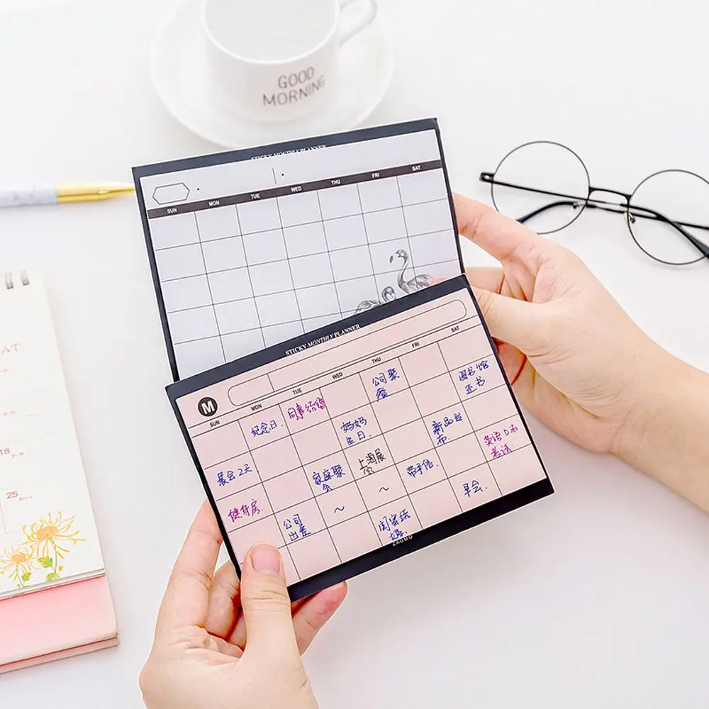 Supplies Paper Stationery Summary Plan Memo Pad Desktop Schedule Book Tearable Notebook Month Plan NoteBook Plan Notebook