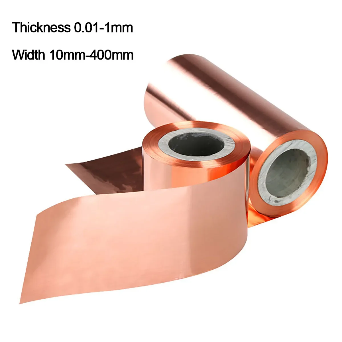 1 Meter 99.99% Pure Copper Foil Strip Width 10-400mm High Purity T2 Red Copper Shielded Sheet Roll Thickness 0.01mm -1mm