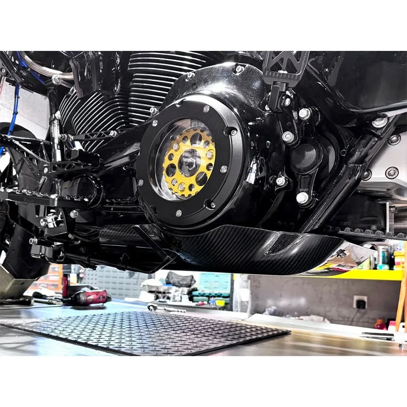 HD 121/117 بجولة دراجة نارية ألياف الكربون لوحة التزلج واقية محرك الحرس لوحة لأنظمة الجسم الإنزلاق الطريق أحدث