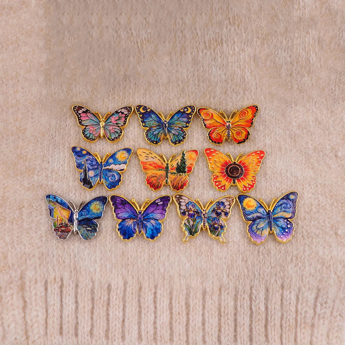 Mix 1-10 teile/satz Bunte Schmetterlinge Emaille Pin Broschen Für Anstecknadeln Abzeichen auf Rucksack Zubehör Mode Schmuck geschenke