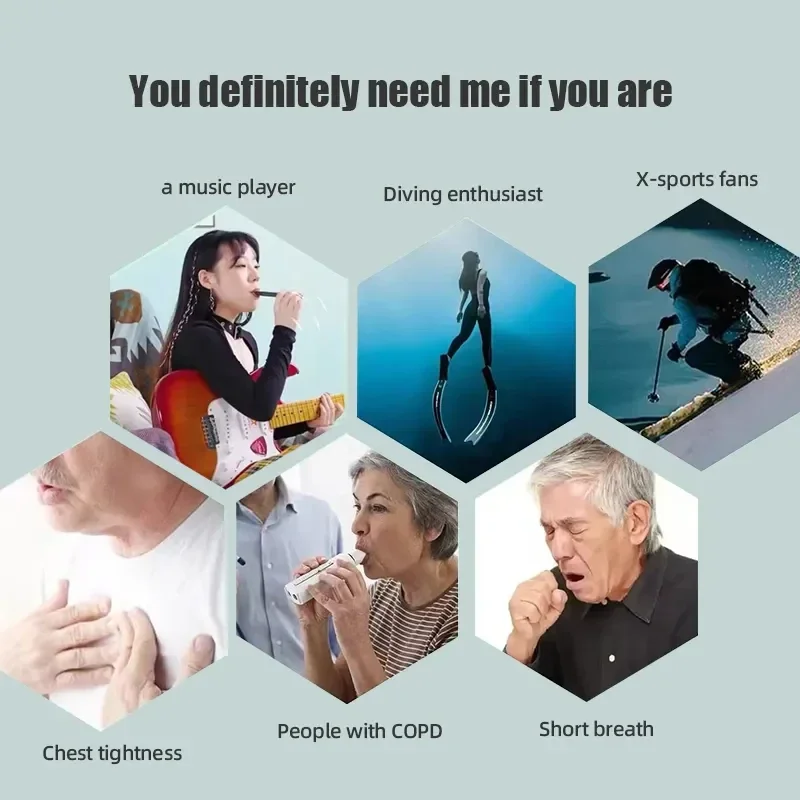 2024 High Quality (NOT Vape)2th Generation Breath trainer Adjustable Max For Recovery Training Increase Lung Capacity