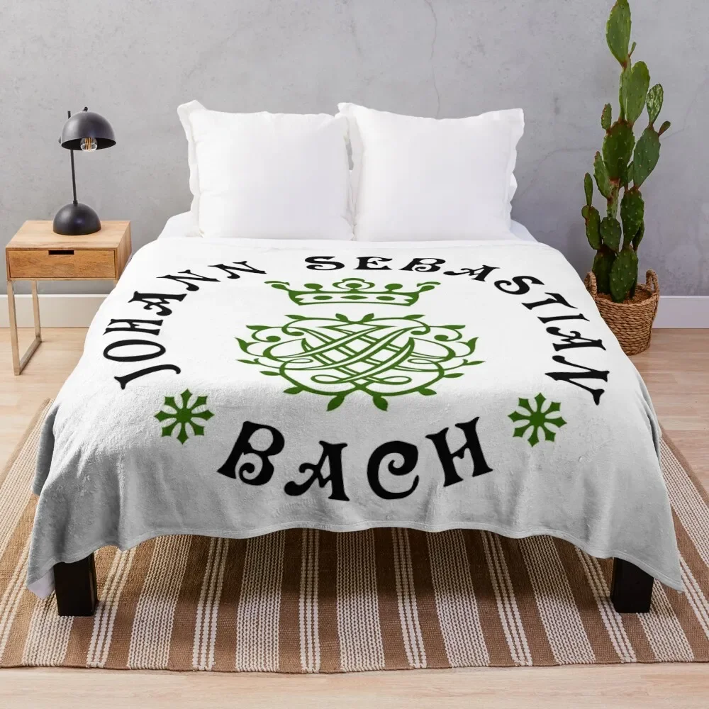 

Johann Sebastian Bach - Monogram - 07 Throw Blanket Plaid on the sofa Personalized Gift Blankets