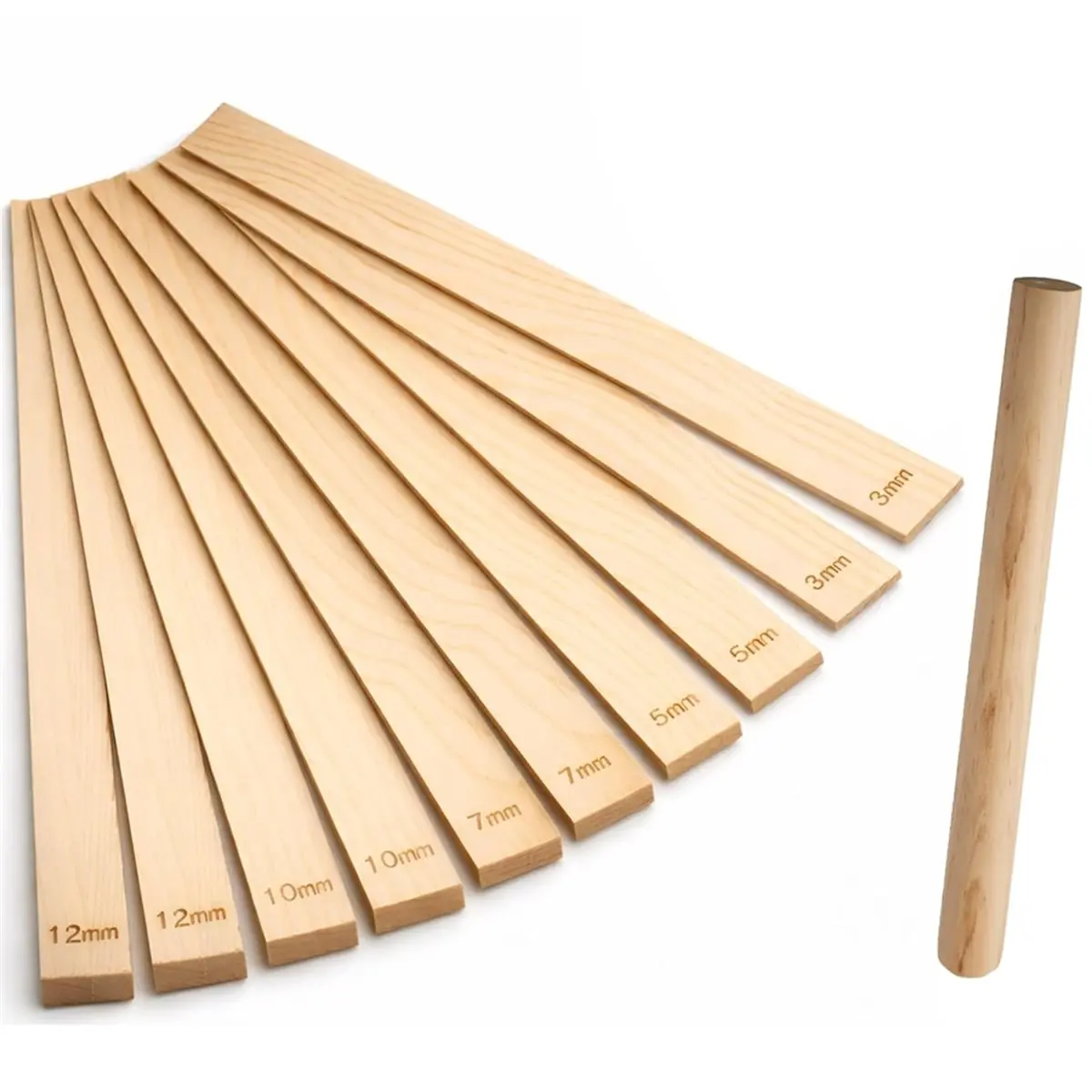 10pcs Clay Tools Clay Rolling Pin Guides Pine Wood 10Pcs Set Clay equipments Wood