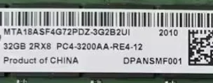 

For MTA18ASF4G72PDZ-3G2B 32G 2RX8 PC4-3200AA REG