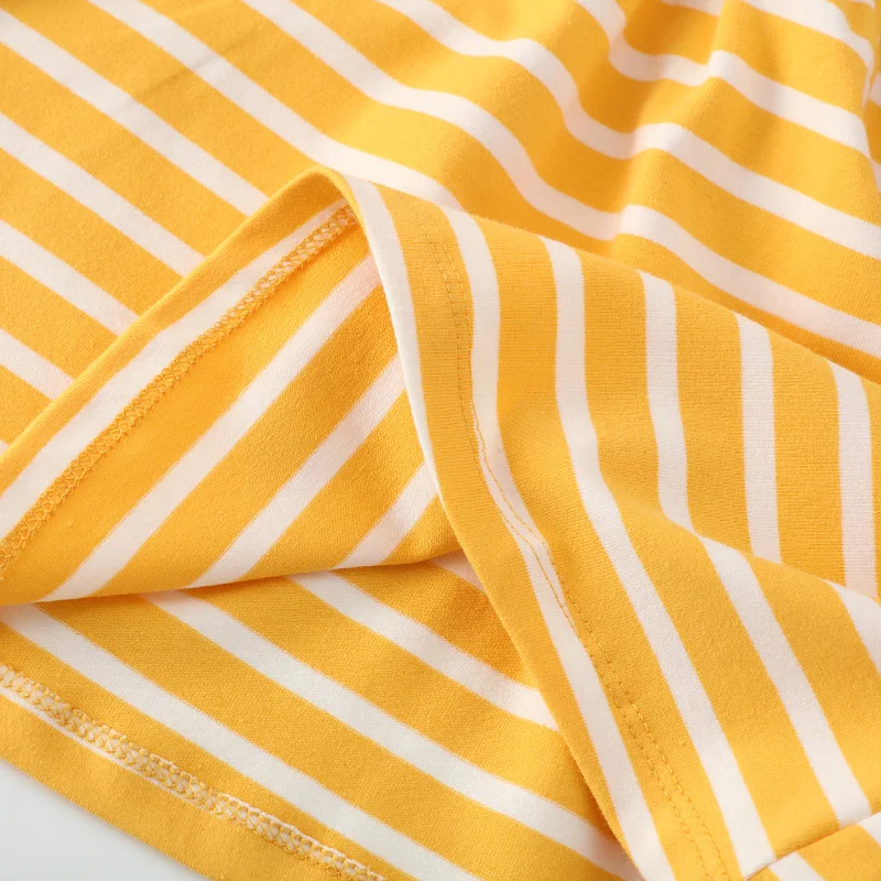 Jumping Meters Top Selling New Bunny Embroidery Children's Dresses Striped Hot Kids Clothes Todder Girls Party Dresses Frocks