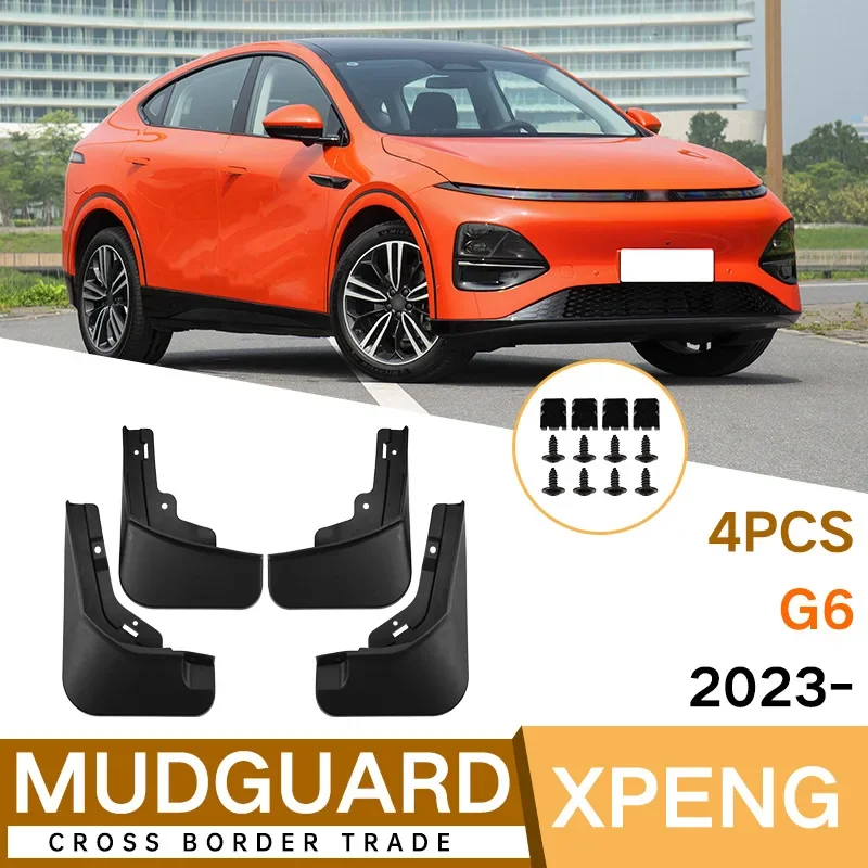 

For Xpeng G6 2023 black car mudguard Reduce dust Resist tire dirt car accessories tools