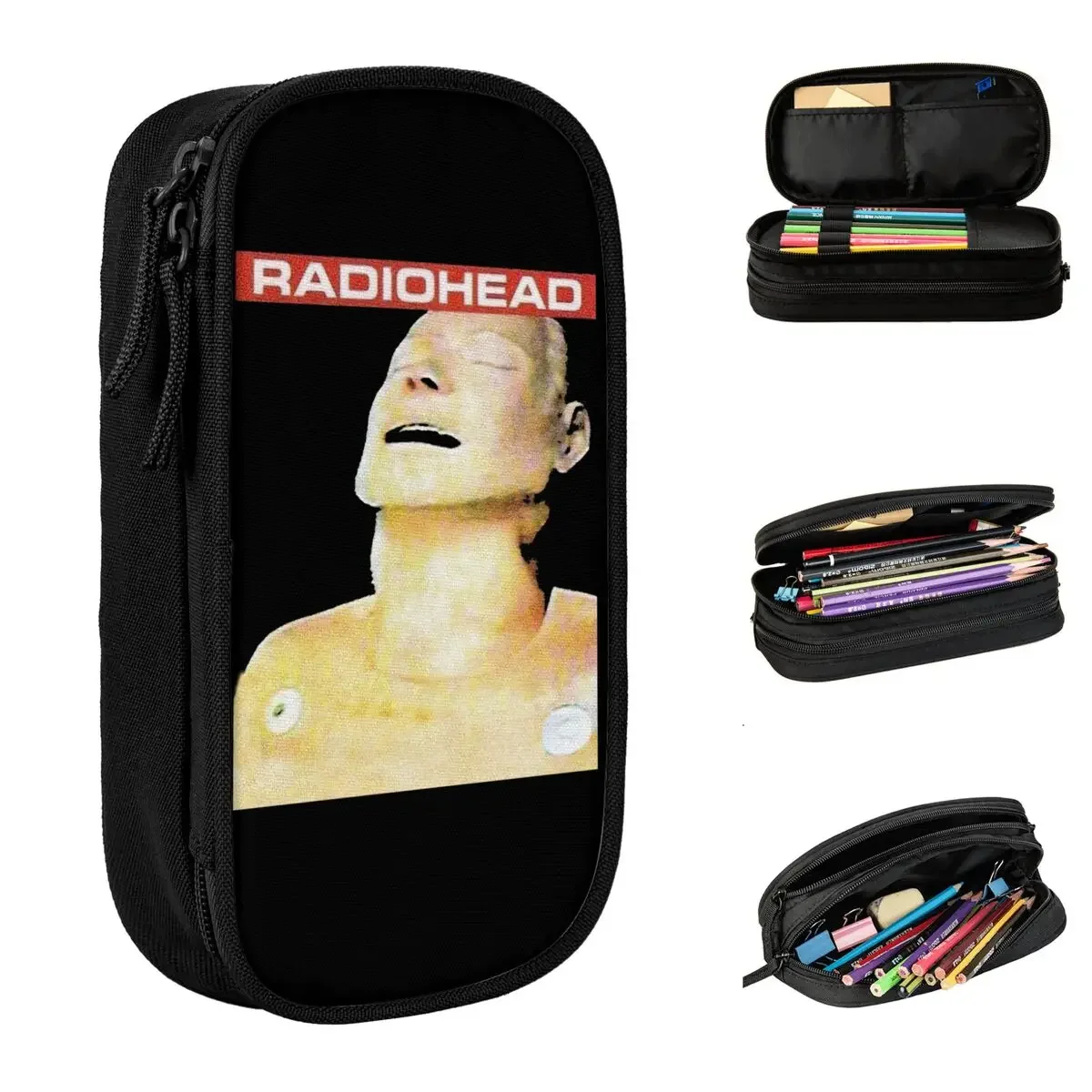 

Rock Radiohead Pencil Case The Bends Music Album Pencil Pouch Pen for Student Large Storage Bags School Supplies Accessories