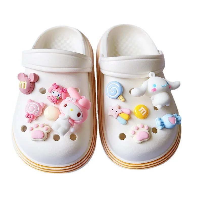 Whimsical Melody Cinnamoroll  Shoe Charms Decorative Accessories for Clog Sandals Anime Inspired DIY Craft Accessorie