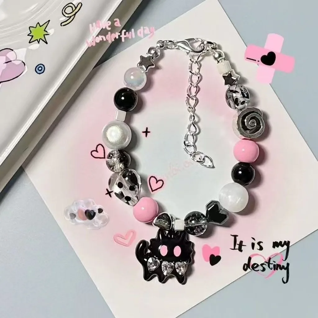 Cute Bracelet Fresh Glass Bead Jewelry Women Bracelet Glossy Handmade Bracelet For Gift For Girls Holiday Parties Casual