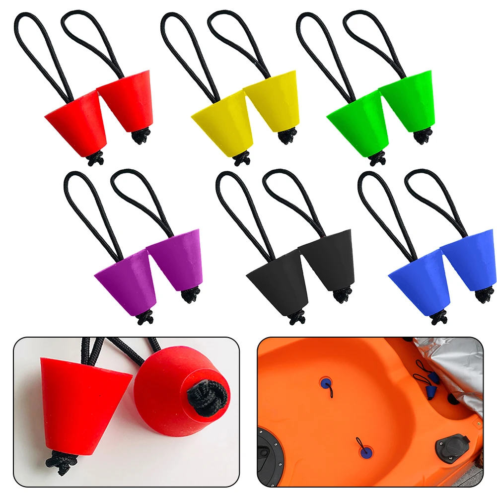 Pratici tappi per acqua per kayak Set di tappi di scarico 2 pezzi 40x38x20mm Foro di scarico per canoa barca leggero portatile