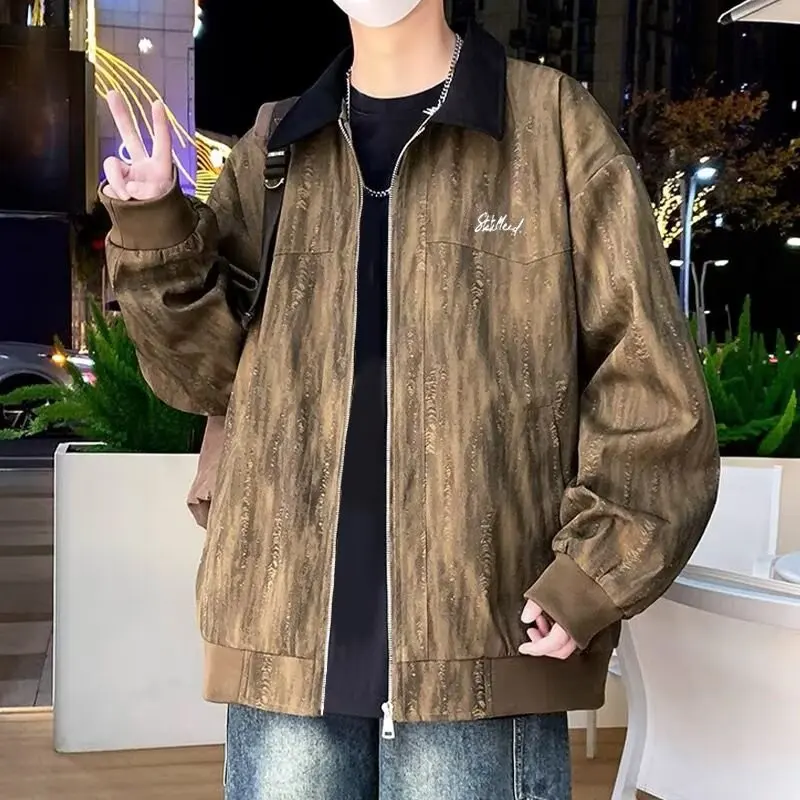 سترة مطبوعة بصبغة التعادل للرجال في الربيع والخريف، سترة تنفيذية للرجال، قمة علوية عصرية للمراهقين، رائعة وغير رسمية #2