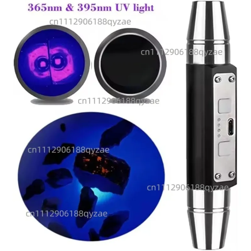 for Longwave & Shortwave UV Lamps 254nm 365nm 395nm Minerals Phosphor Detector  Blacklight LED Flashlight with ZWB3 filter