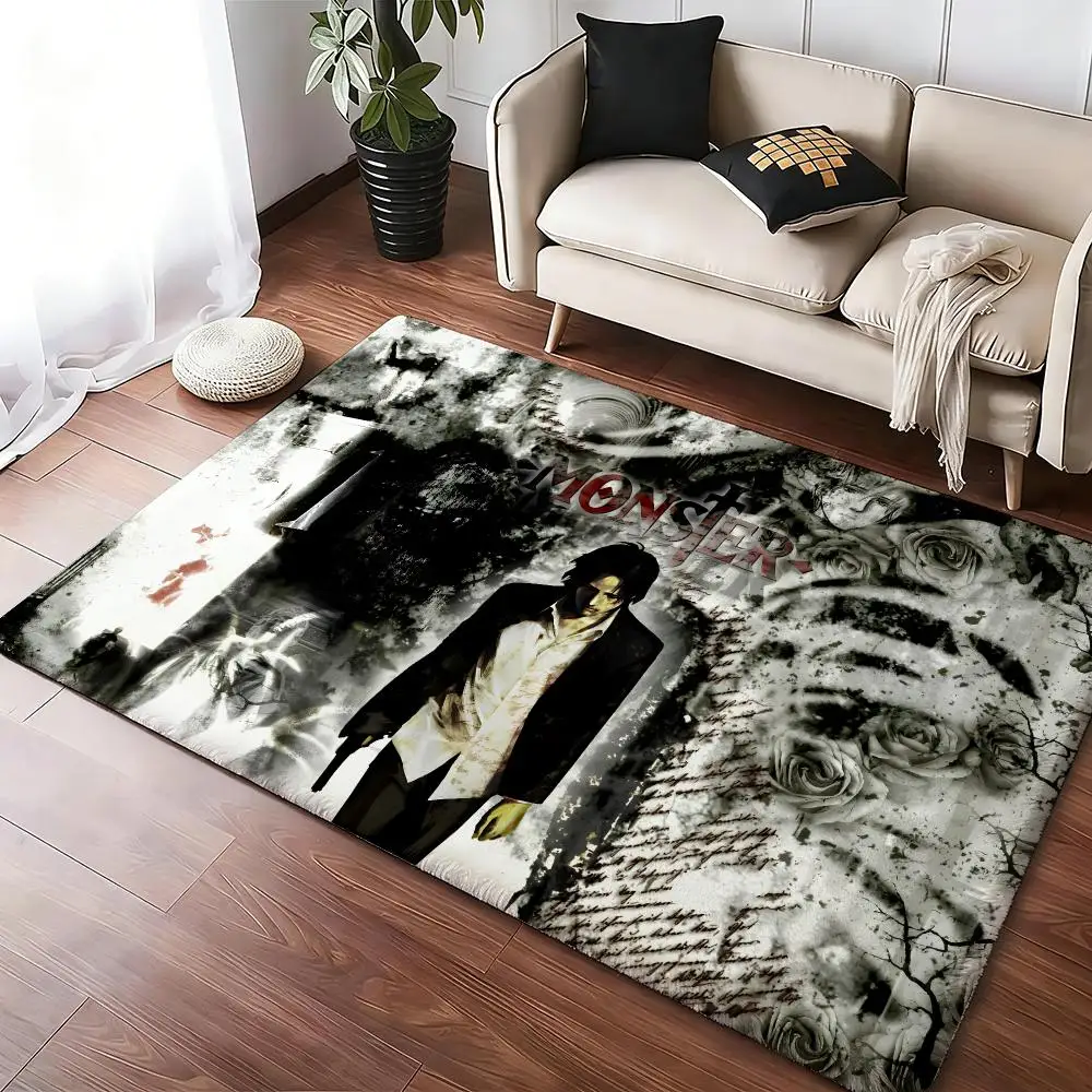MONSTER Floor Mat Soft Thickened Absorbent Non-Slip Bedroom Living Room Door Mat Home Decor Flannel Rugs