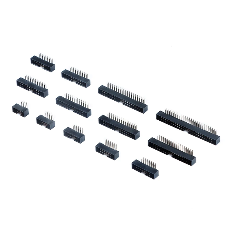 DC3-6/8/10/12/14/16/20-50P изогнутый штифт, шаг 2,0 мм, простая рупорная розетка, разъем IDC