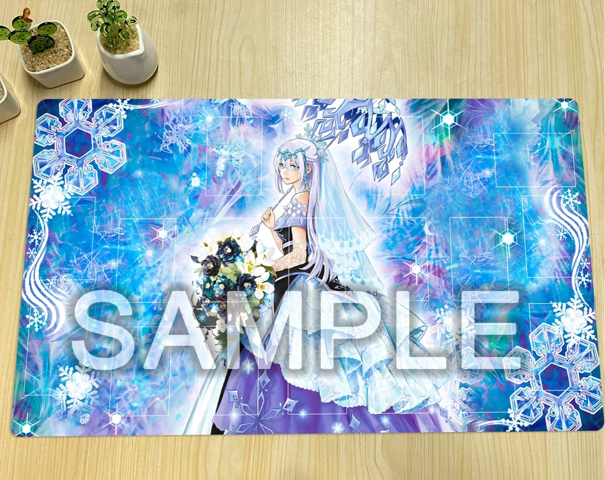 YuGiOh Teardrop The Rikka Queen TCG Mat CCG Playmat Free Bag Trading Card Game Mat Board Game Pad Rubber Mousepad Zones 60x35cm