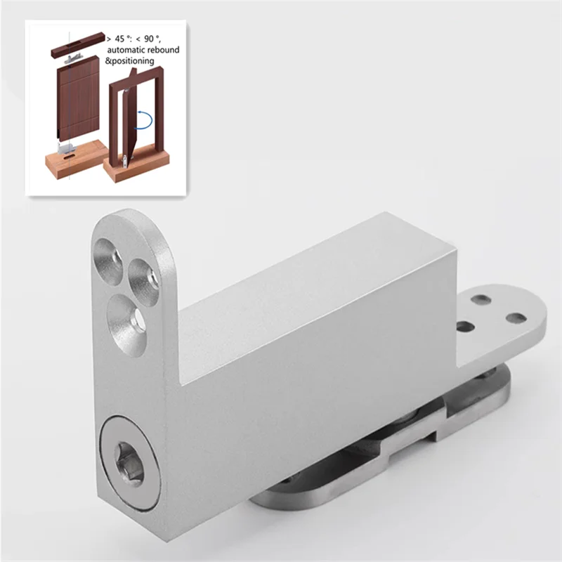 360 Degree Rotating Floor Spring Automatic Door Closing 60kg Wooden Door invisible stainless Steel Hydraulic buffer hinge