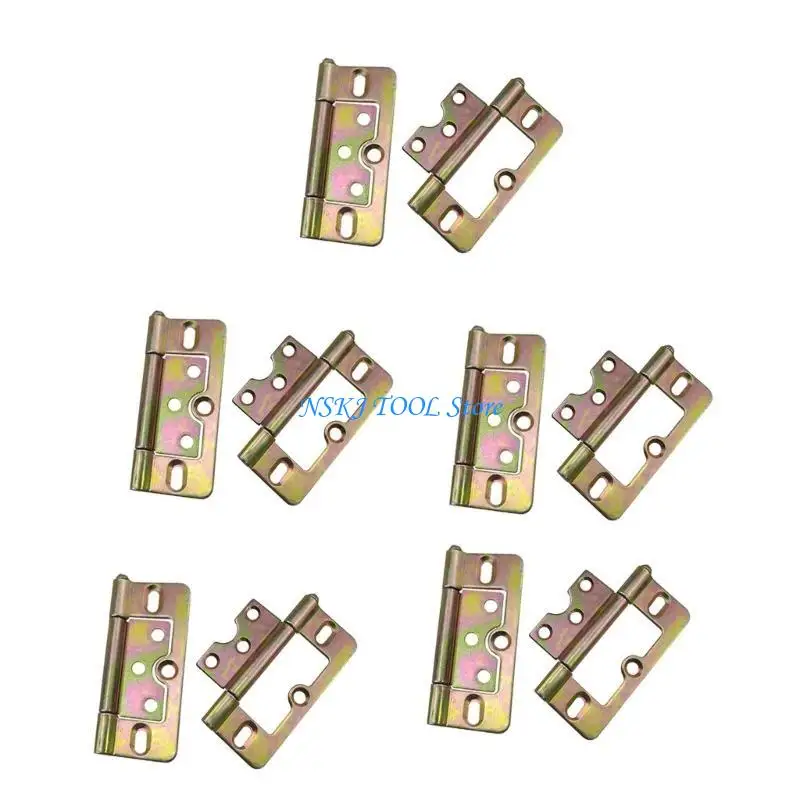 L8RC 10Pieces Door Hinges Without Mortise Silents Operations Convenient for Cabinetry Furniture and Wardrobe Door Daily Use