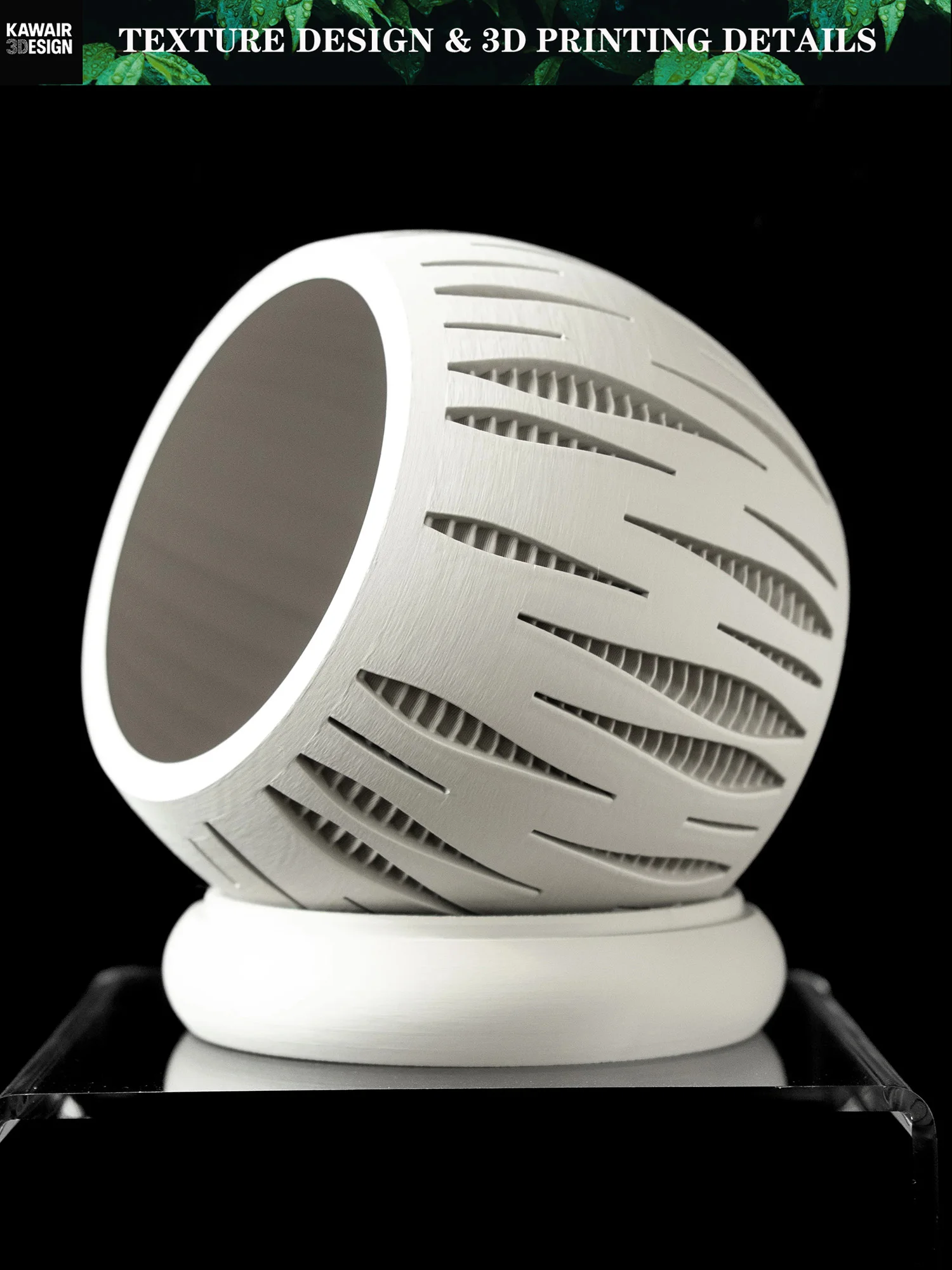 3D Printed Plant Pot Biodegradable Flower Planter for Home Pots for Plants DecorRound flowerpot