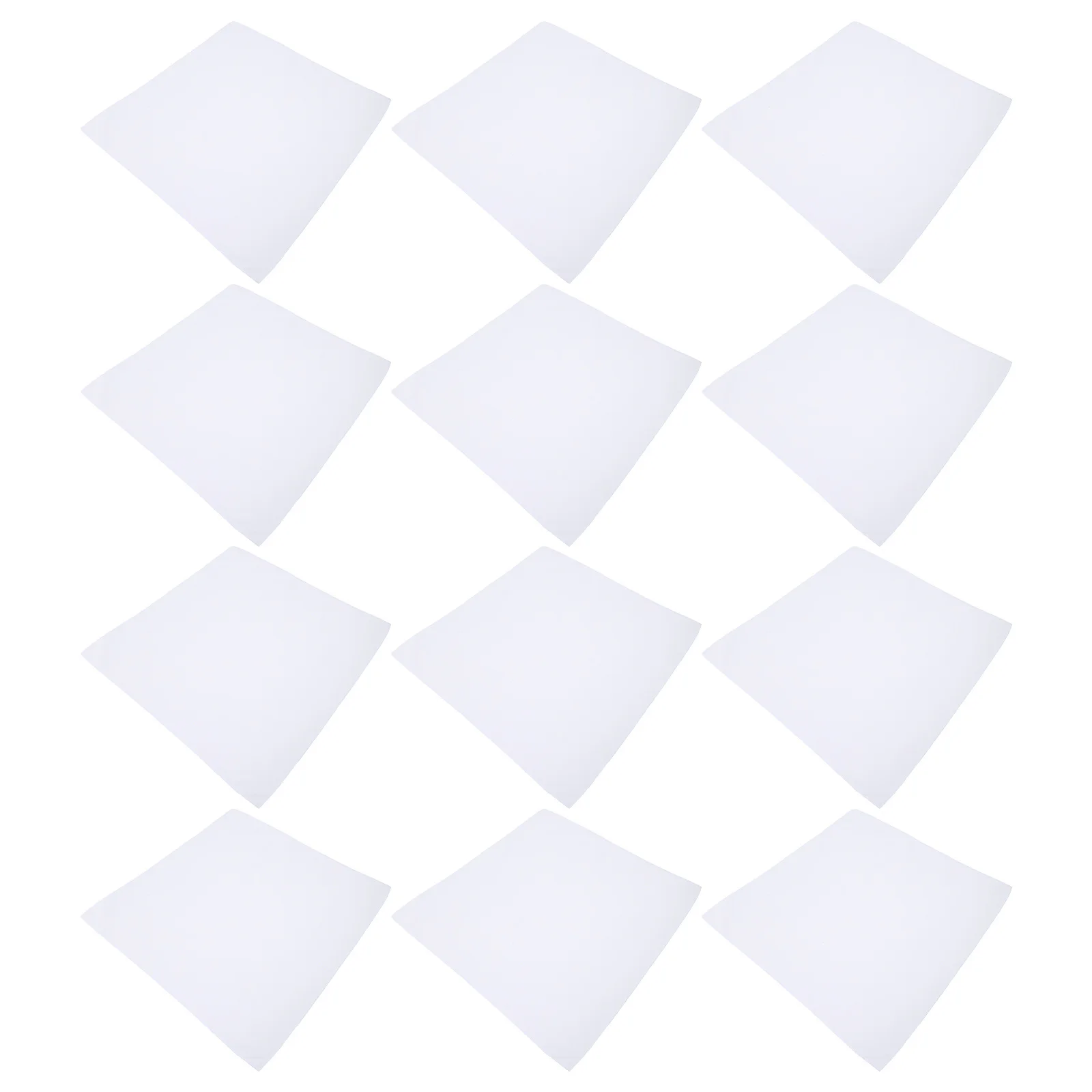 12 pezzi fazzoletti asciugamano quadrato quadrato bianco puro per dipingere asciugamani per dipingere regali leggeri e durevoli