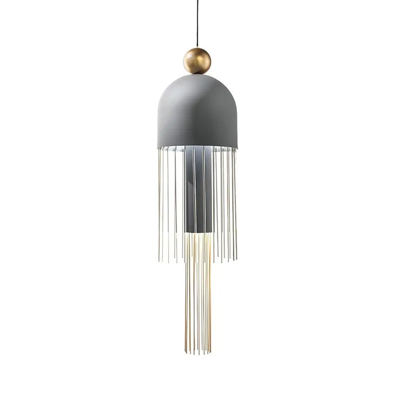 

Designer restaurant chandelier simple modern glass dining table bar lighting Nordic bedroom model room bedside chandelier
