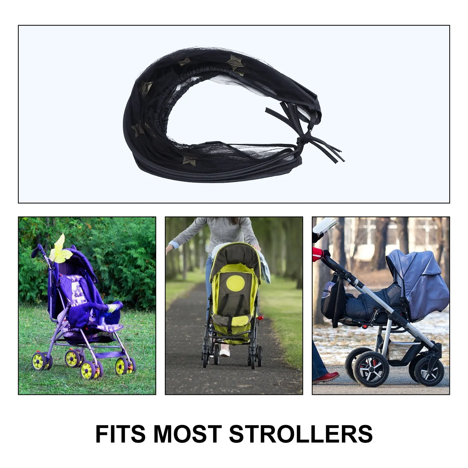 1 قطعة غطاء شبكة ناموسية عالمية لعربة الأطفال شبكة شبكية قابلة للتنفس شبكة حماية الحشرات للتخييم والسفر