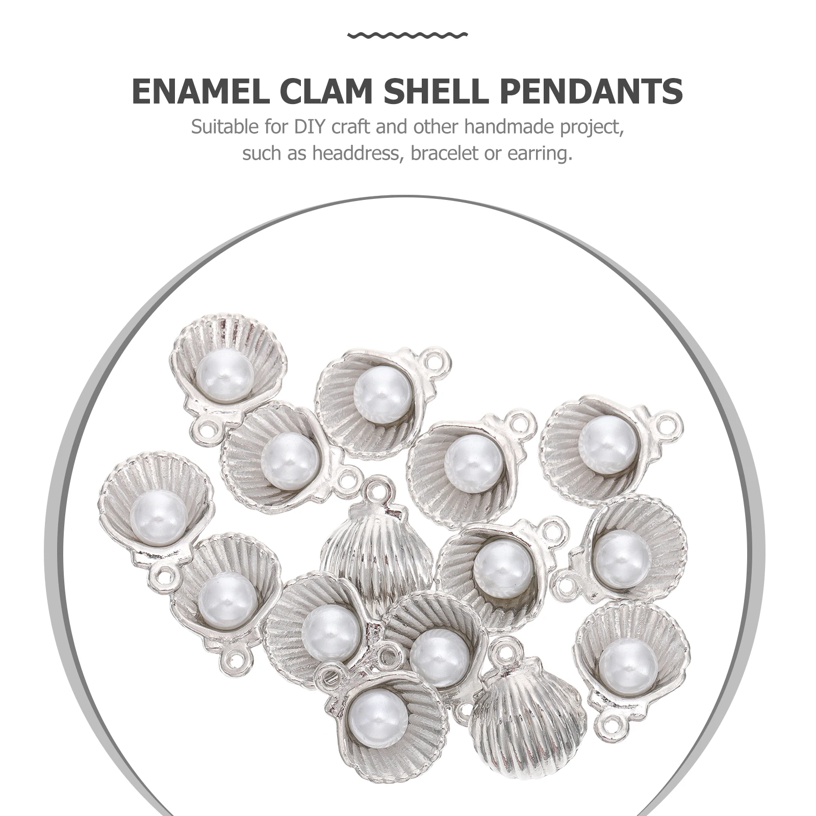 15pcs Oil Enamel Clam Shell Pendants Charms Shell DIY Accessories Light Weight Jewelry Making Enamel Clam Pendants Special