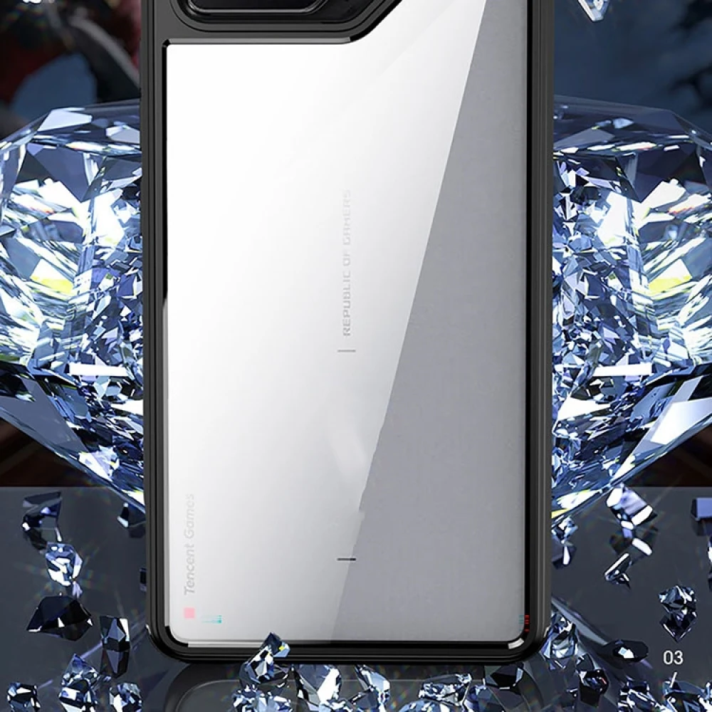 ROG 8/ROG 8 Pro용 TPU + PC 휴대폰 보호 케이스, 휴대폰 액세서리