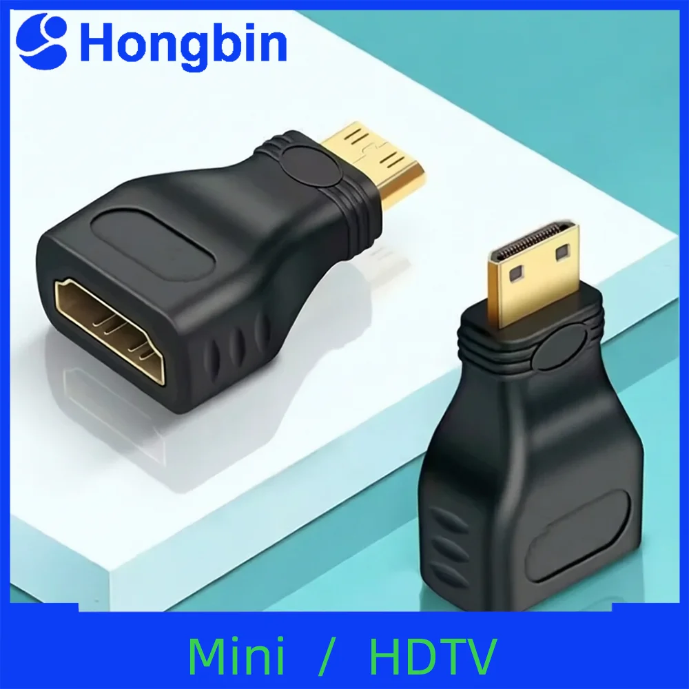 Mini HDMI-Compatible Male to Female Adapter Converter 1080P 2K 4K Video Cable for Mini PC HDTV HD Camera 5504