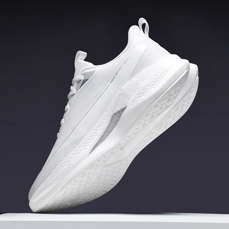 Men Marathon White Running Shoes Speciality Sports Breathable Sneakers Cushion Racing Jogging Outdoor Tennis Athletic Trainers