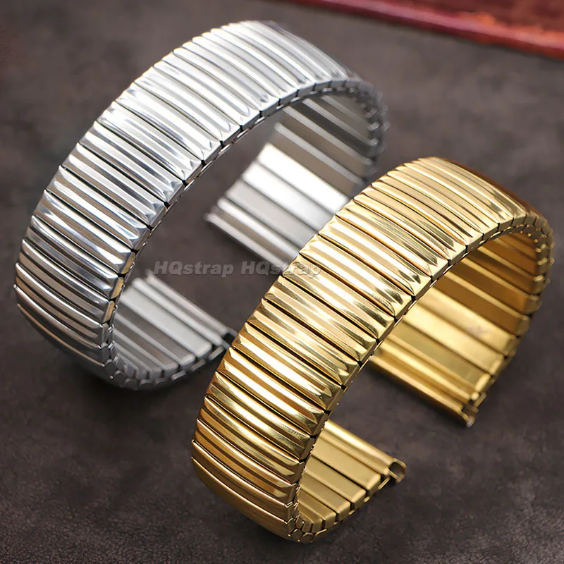 탄성 금속 스트랩 12mm 14mm 16mm 18mm 20mm 스테인레스 스틸 확장 시계 밴드 스포츠 교체 스트레치 팔찌 액세서리