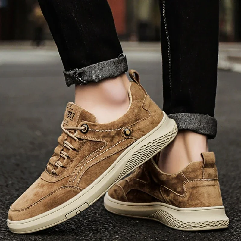 

Мужская обувь Роскошная кожаная повседневная обувь Высококачественная деловая офисная обувь Модные мужские кроссовки на шнуровке Удобная обувь для вождения