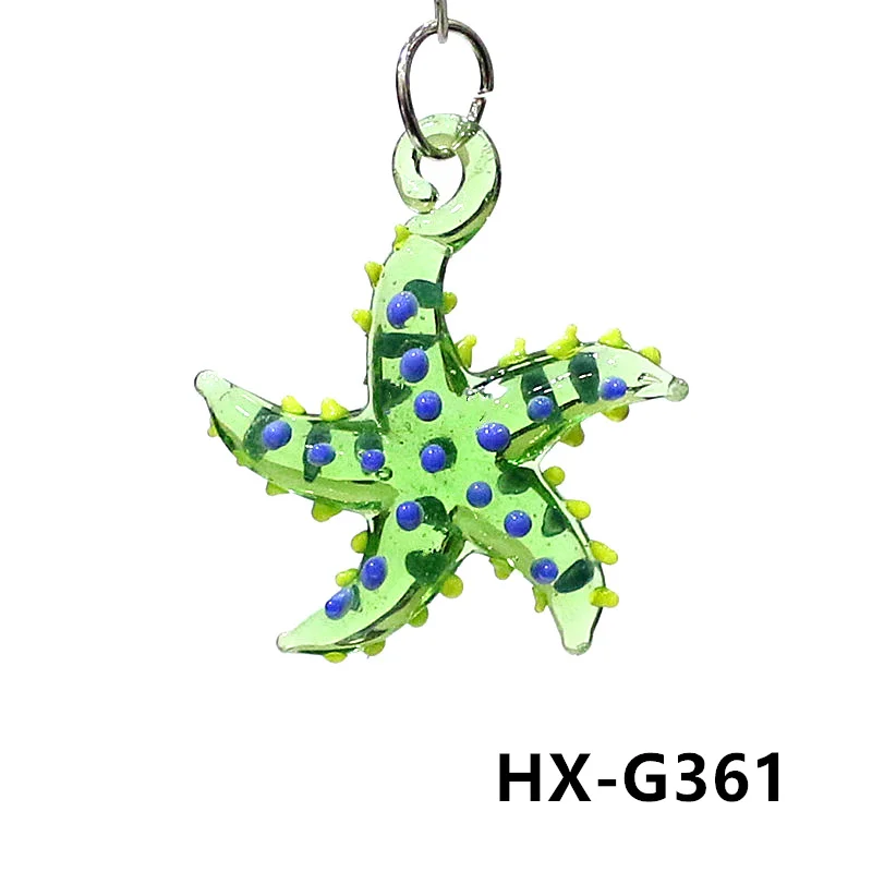 Niedliche meeres tiere Seestern Charme Miniatur glas Seestern Anhänger Dekoration für DIY Schmuck Halskette Armband Herstellung Zubehör oder Aquarium Dekoration Vorräte – Detail 22