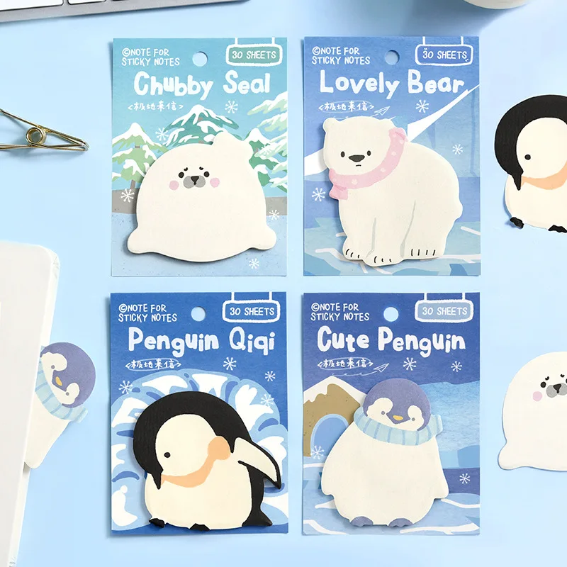 Kawai Stationery NOTE FOR Notes Polar Letter Series Cute Animal Notebook Memo Message Lovely Memo Pad Office School Supplies