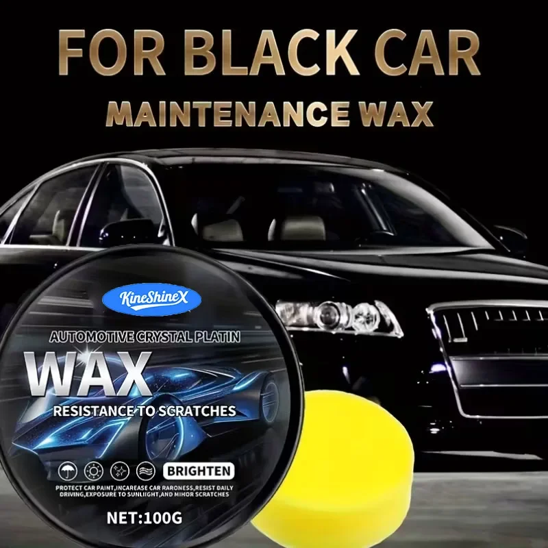 Car Wax Black Cleaning, Maintenance, Polishing, Crystal Coating, Nano Wax, Waterproof, Scratch Resistant, Repair, Solid Wax