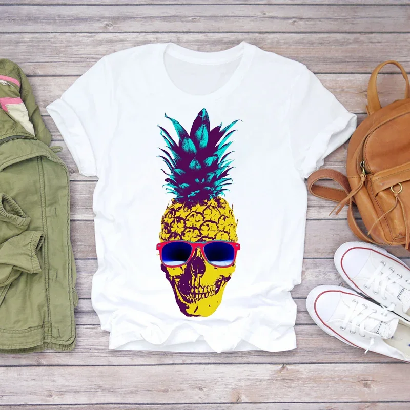 

Women Summer Pineapple Watercolor Painting 90s Fruit Camisas Shirt Ladies Womens T-shirts Top T Graphic Female Tee T-Shirt