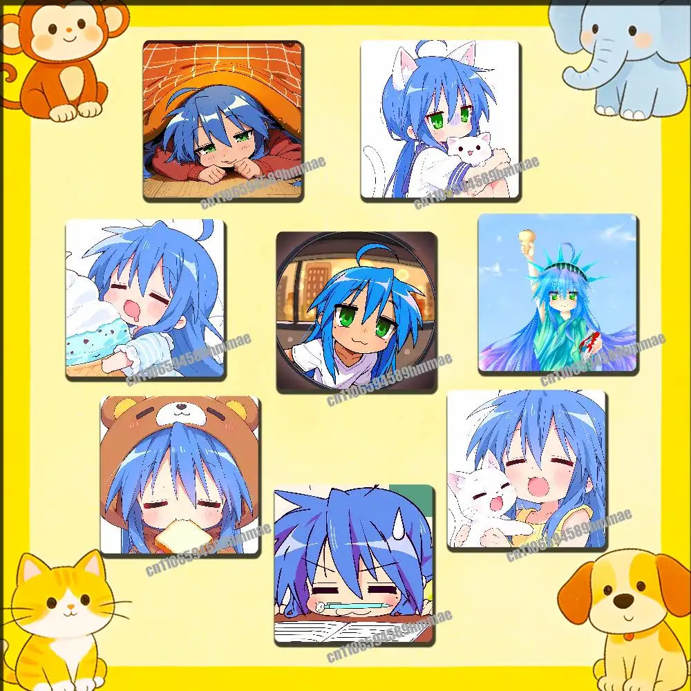 

For Konata Izumi Lucky Star Fridge Freezer Refrigerator Magnets Kitchen Metal Cabinet Magnetic Sticker Suction Attraction Card